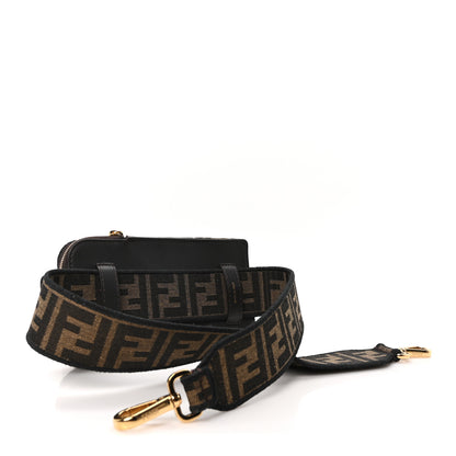 Fendi Fabric Jacquard FF 1974 Cell Pocket Strap You Tobacco Moro Black 3 of 11