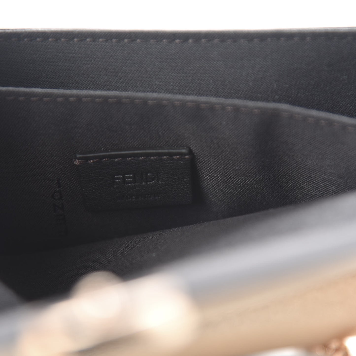 Vitello Laminato F is Fendi Envelope Wallet on Chain Rame