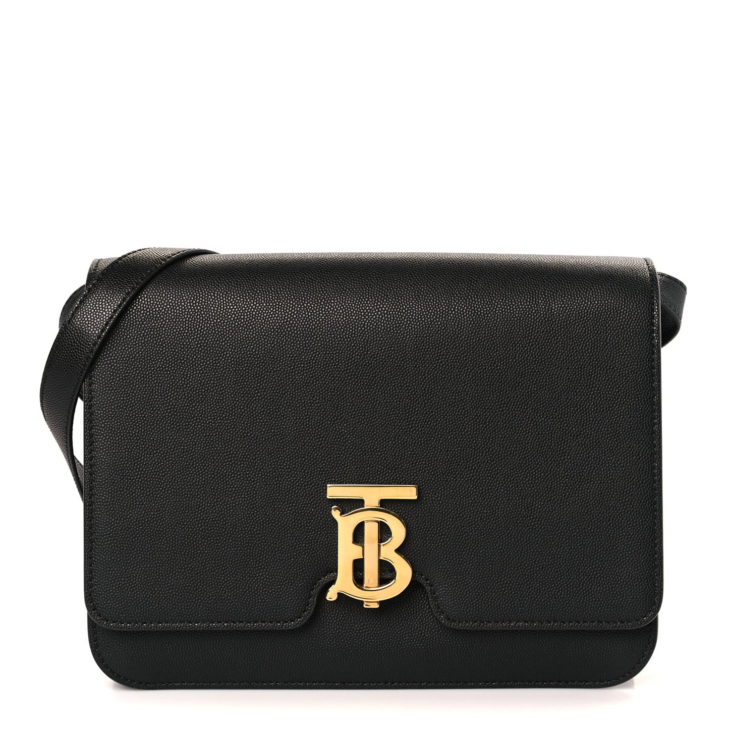 Grained Calfskin Medium TB Bag Black