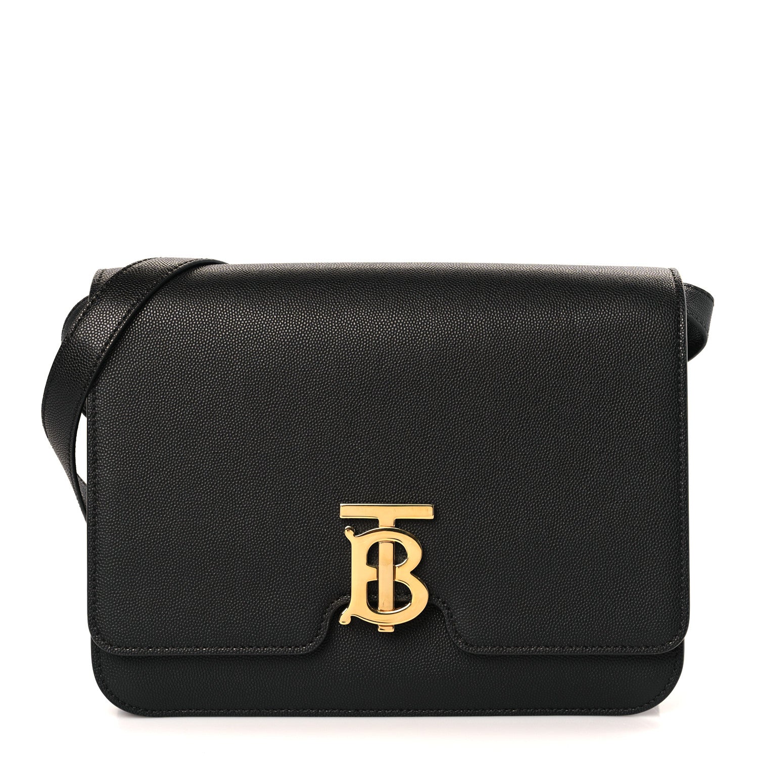 Burberry Grained Calfskin Medium TB Bag Black 1 of 8