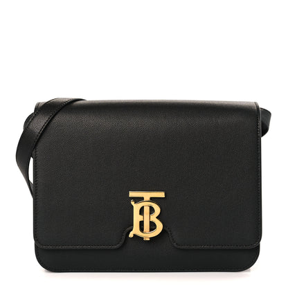 Burberry Grained Calfskin Medium TB Bag Black 1 of 8