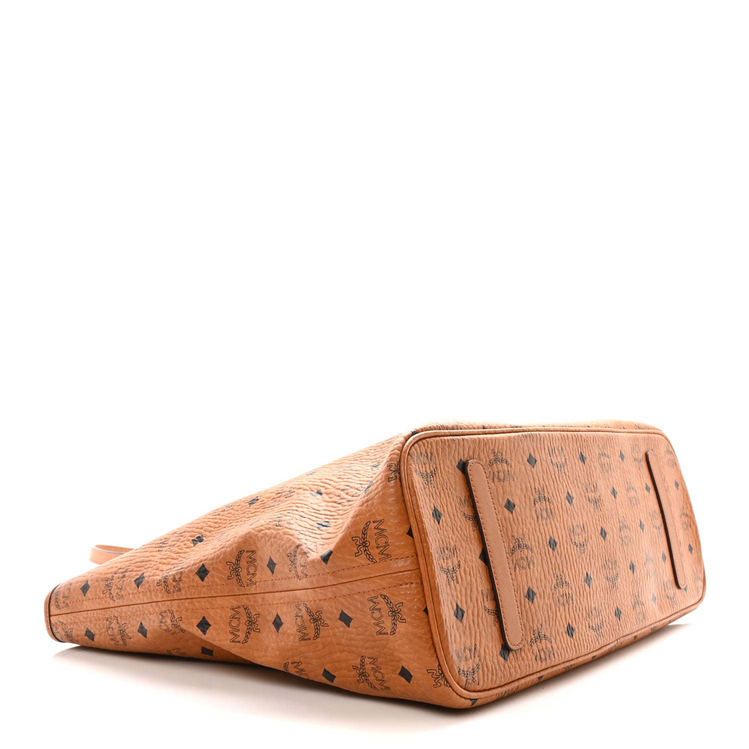 MCM Visetos Large Liz Reversible Shopper Tote Cognac 4 of 10