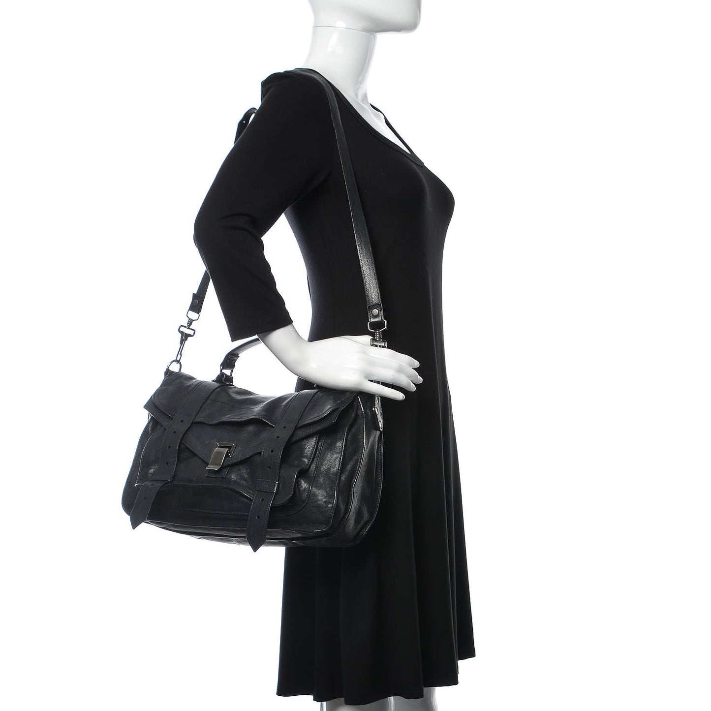 Lambskin Medium PS1 Satchel Black