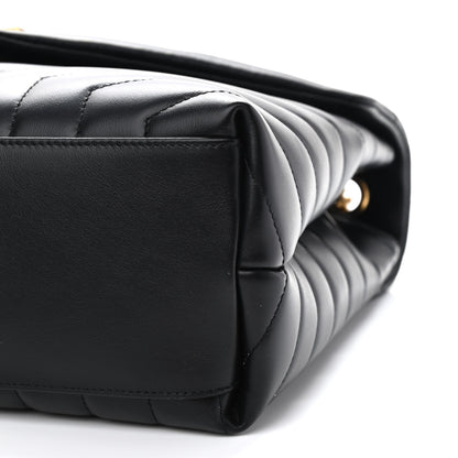 Saint Laurent Calfskin Y Quilted Monogram Medium Loulou Chain Satchel Black 10 of 10