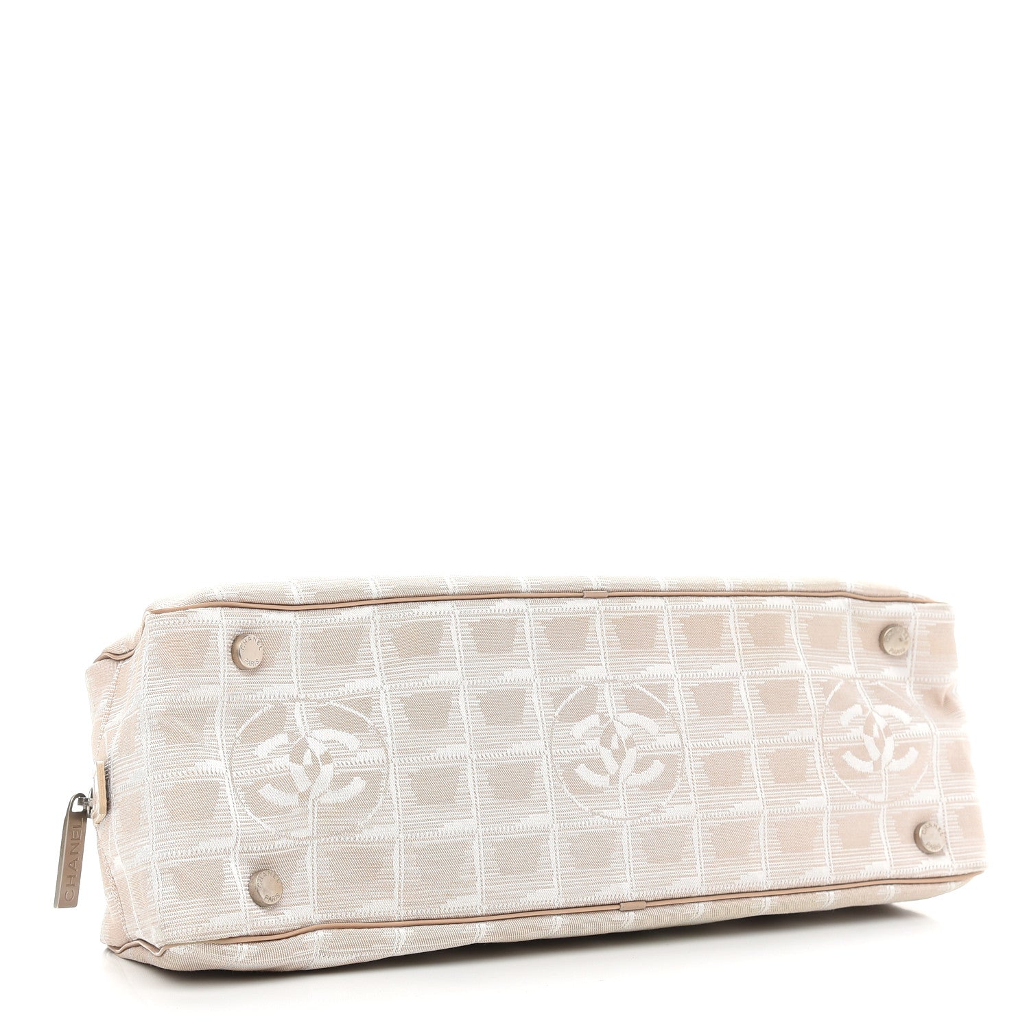 Chanel Nylon Travel Bowler Beige 4 of 9