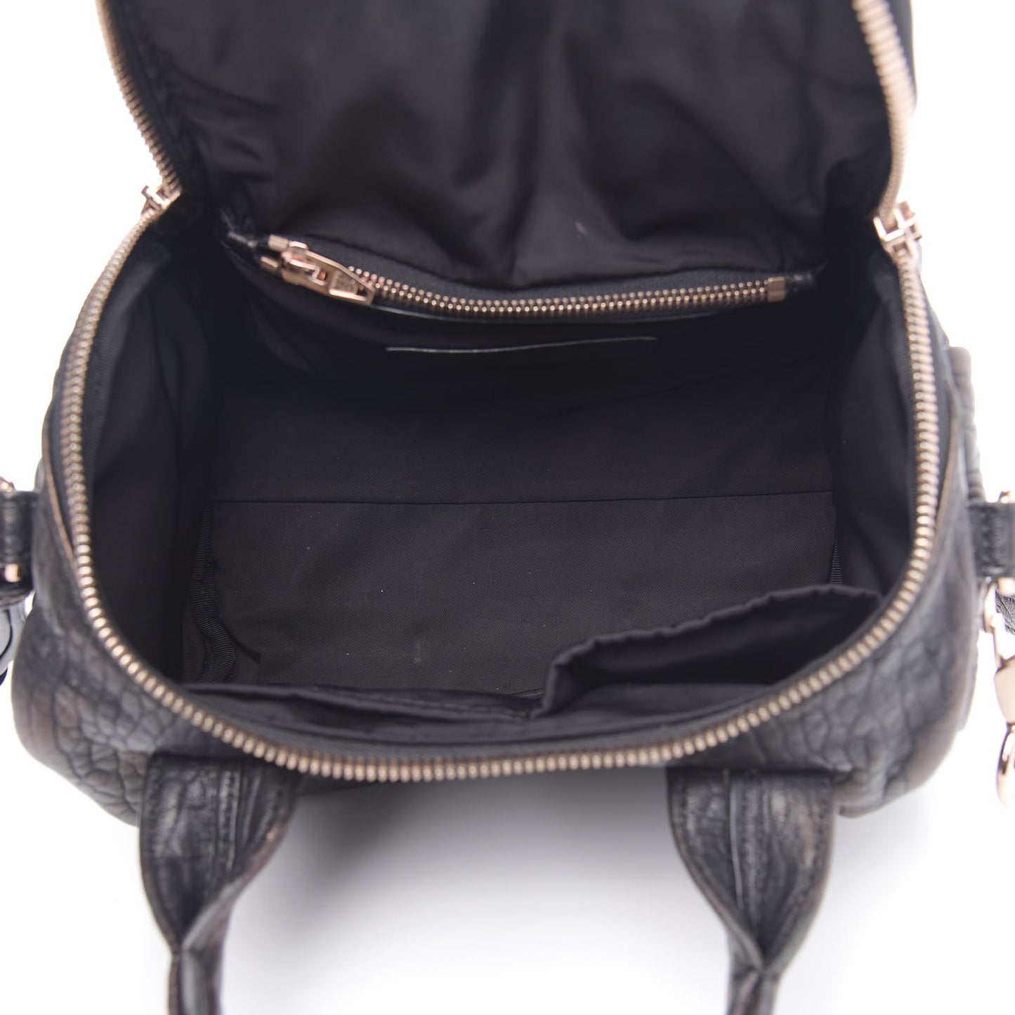 Pebbled Lambskin Rockie Black Rose Gold Hardware