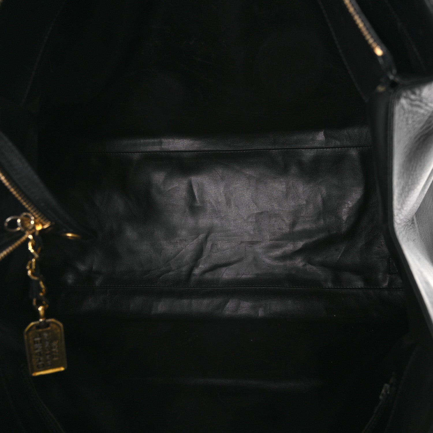 Chanel Calfskin Stitched XL Weekender Black 5 of 13