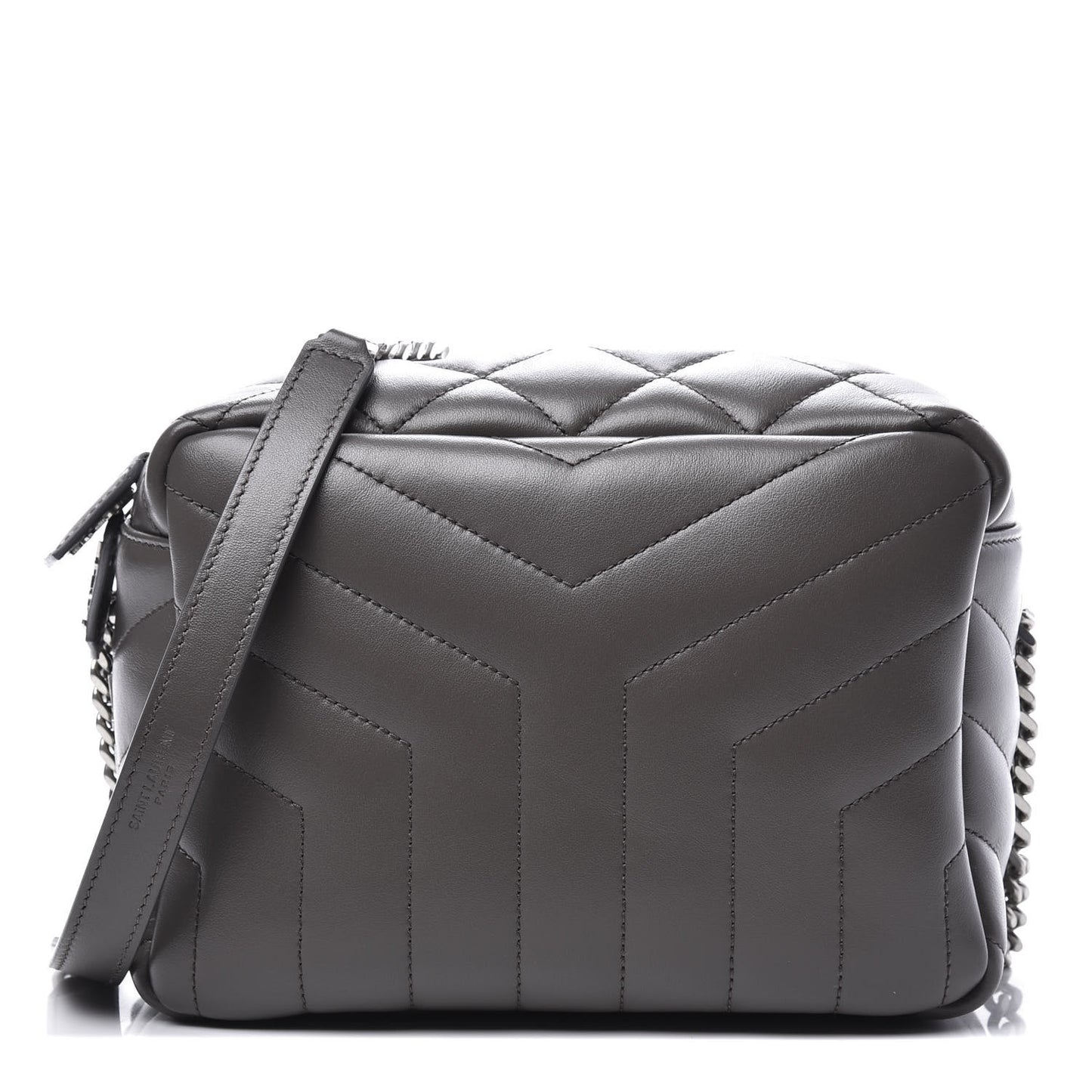 Calfskin Y Quilted Monogram Small Loulou Bowling Bag Earth