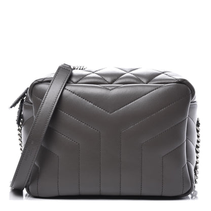 Saint Laurent Calfskin Y Quilted Monogram Small Loulou Bowling Bag Earth 1 of 8