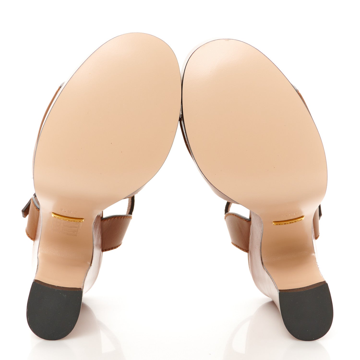 Gucci Cosmos Softy Calfskin Wooden Interlocking G Cut-Out 30/120mm Platform Sandals 35.5 Cuir 6 of 9