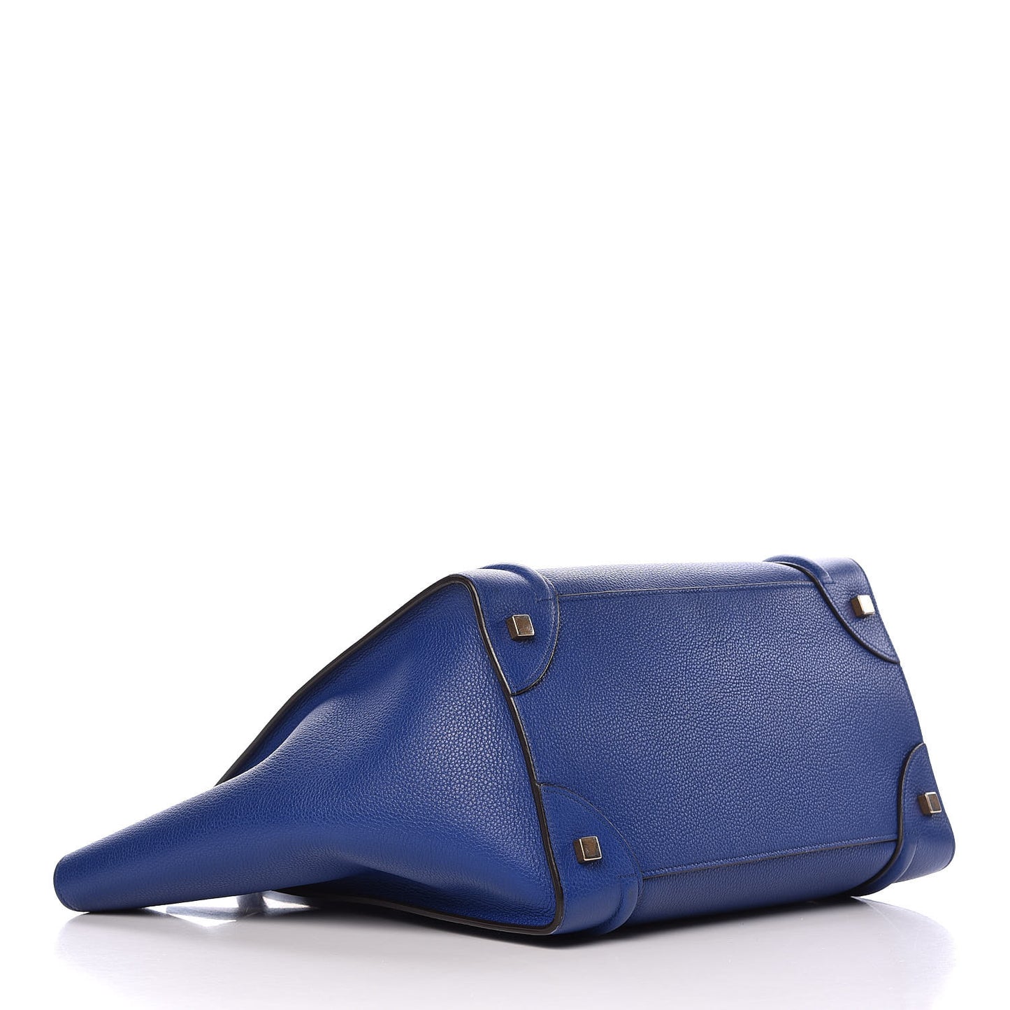 Drummed Calfskin Mini Luggage Indigo