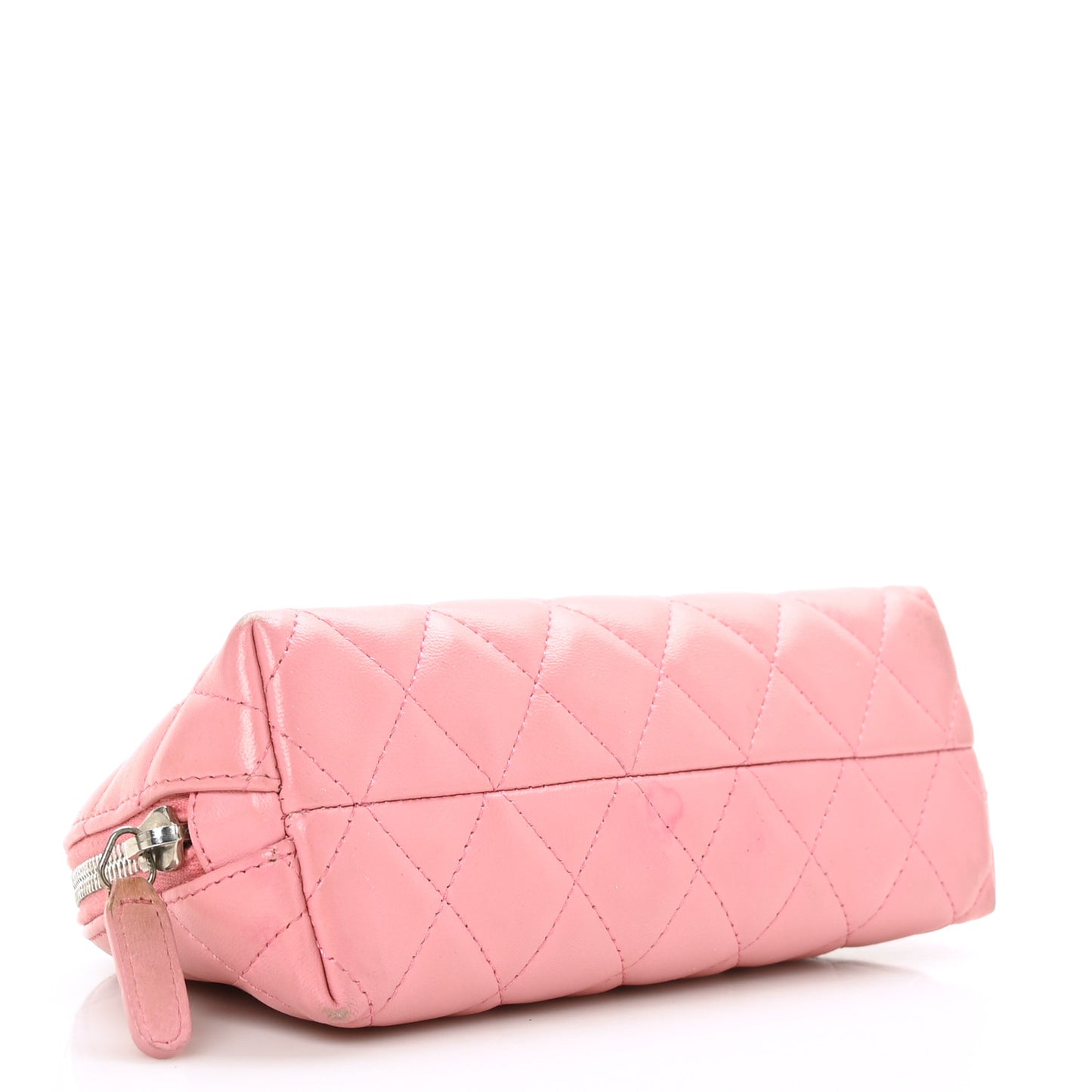 Calfskin Quilted Palette Cosmetic Case Pink