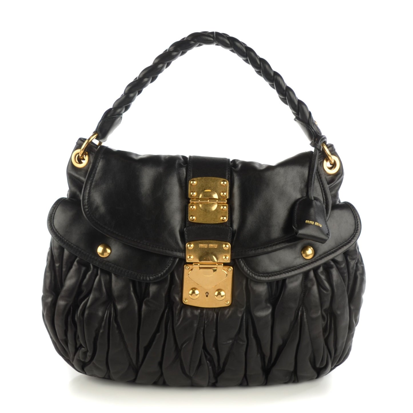 Nappa Matelasse Coffer Hobo Black