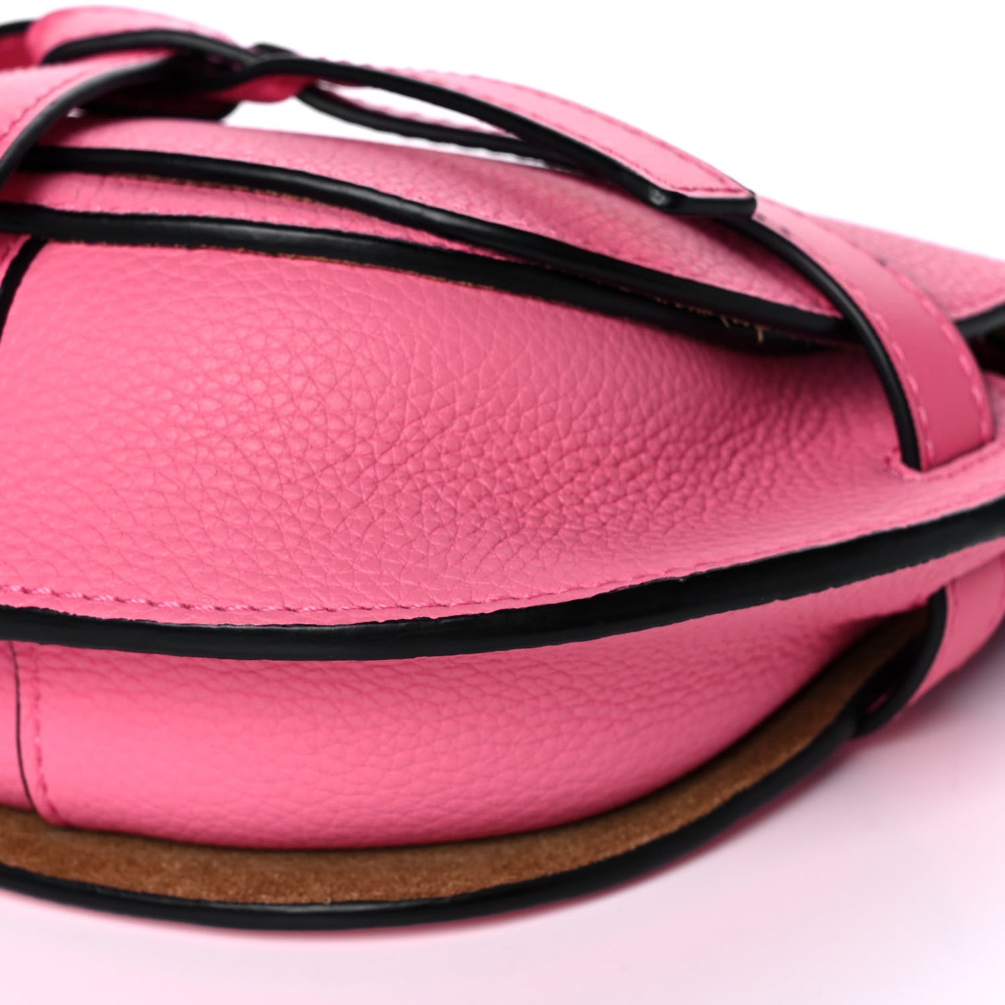 Grained Calfskin Mini Gate Crossbody Bag Wild Rose
