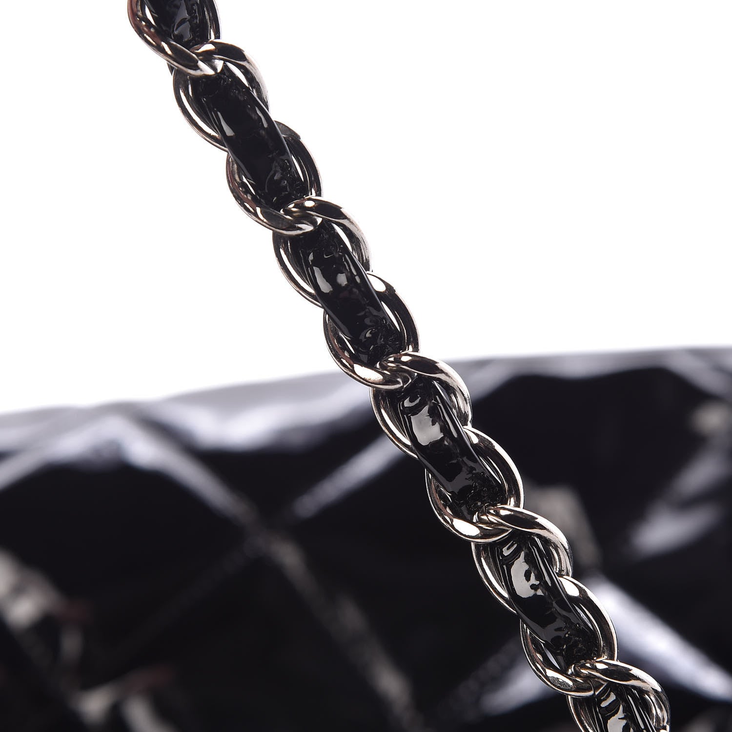 Chanel Patent Quilted Medium Cells Tote Black 11 of 13