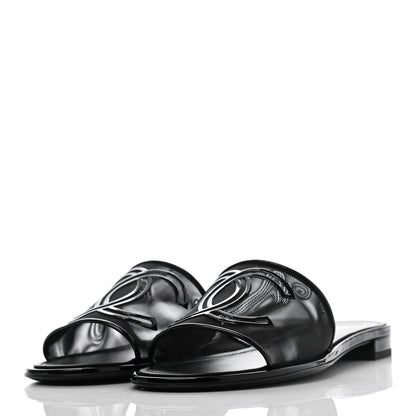 Chanel Mesh Patent Calfskin CC Mules 38.5 Black 3 of 7