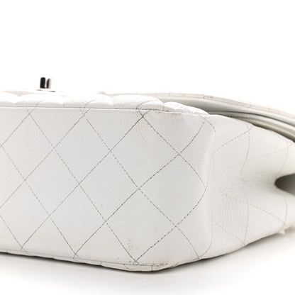 Chanel Caviar Quilted Jumbo Double Flap White 9 of 32