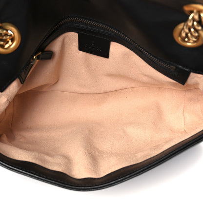 Gucci Calfskin Matelasse Small GG Marmont Shoulder Bag Black 5 of 11