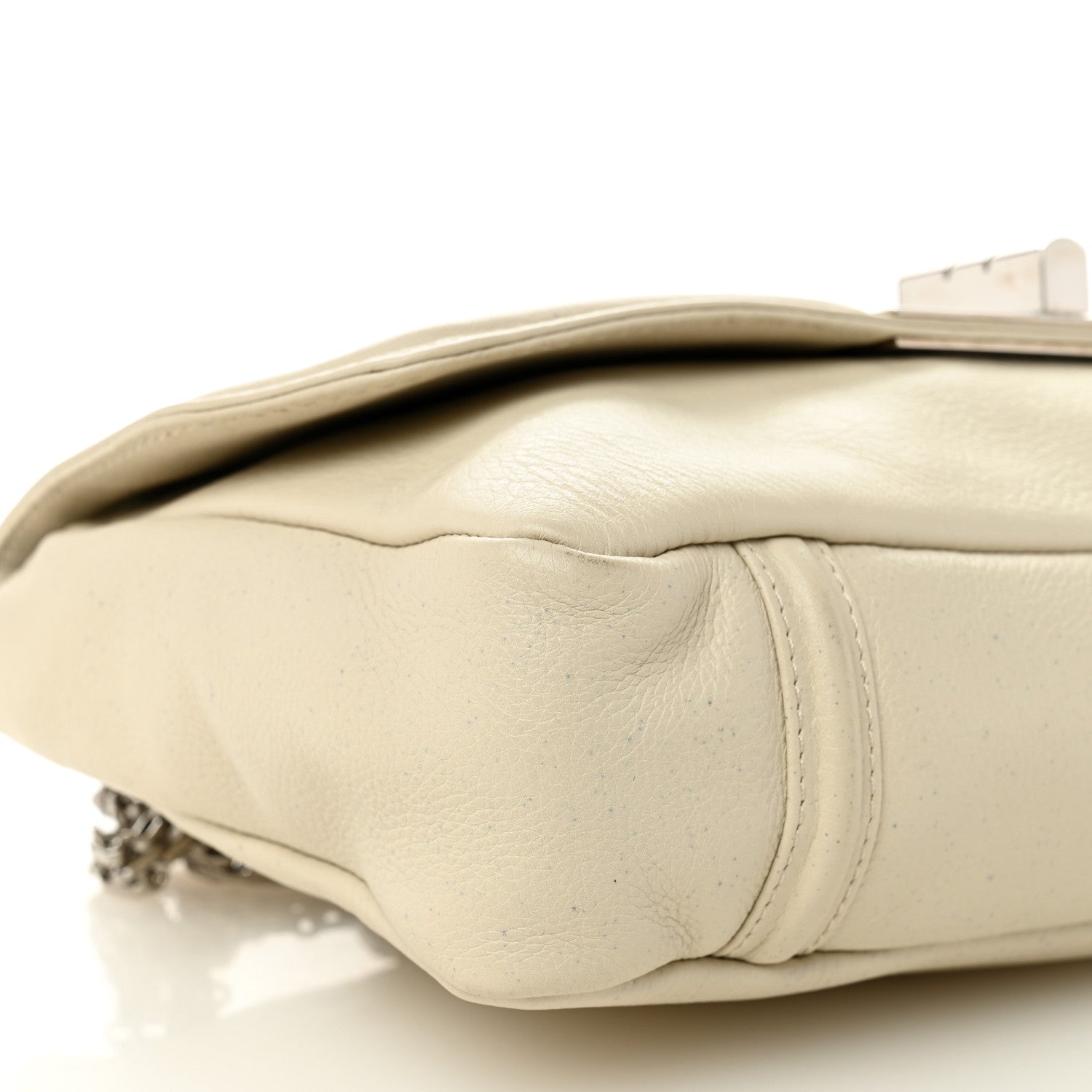 Chanel Calfskin Mademoiselle Lock Bijoux Chain Flap White 9 of 14