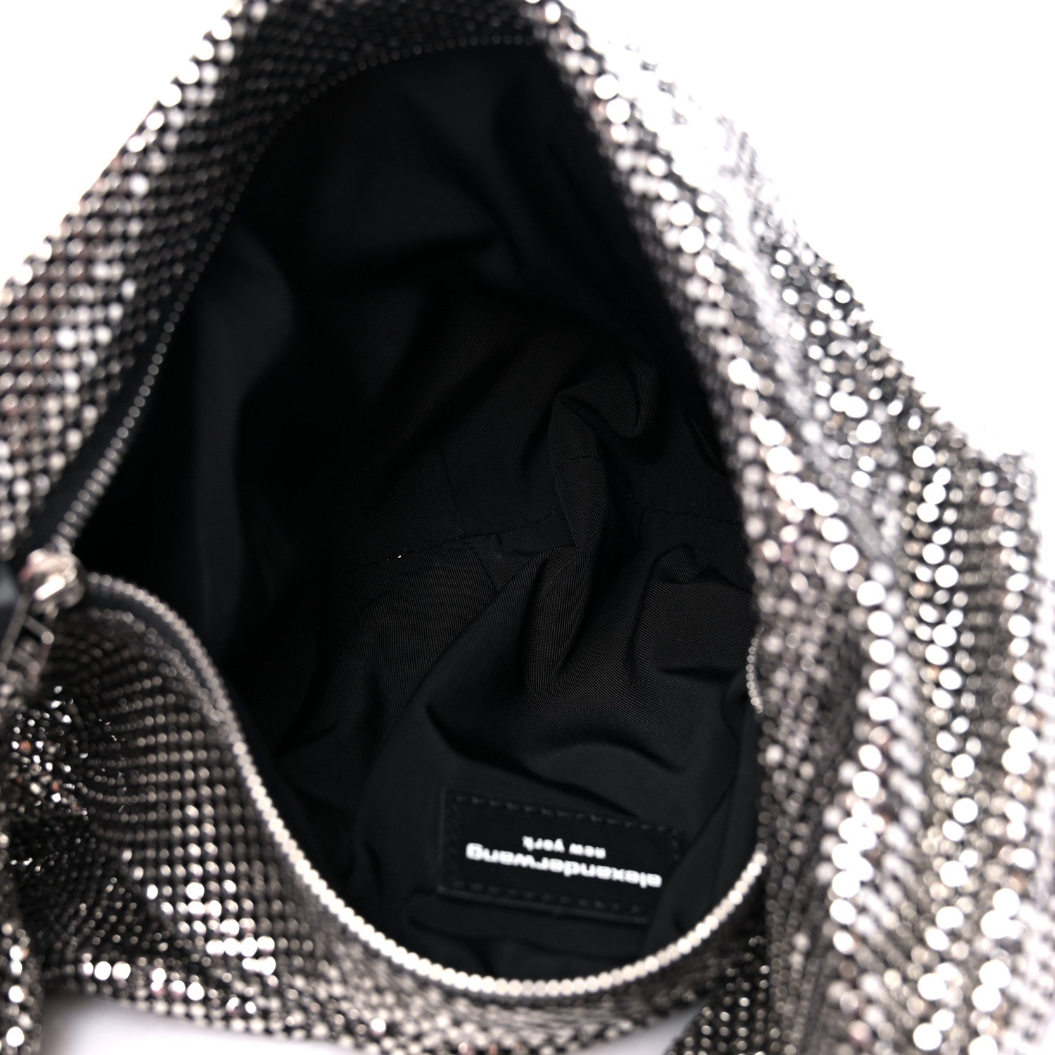 Alexander Wang Chain Mesh Hobo Bag Silver Black 5 of 9