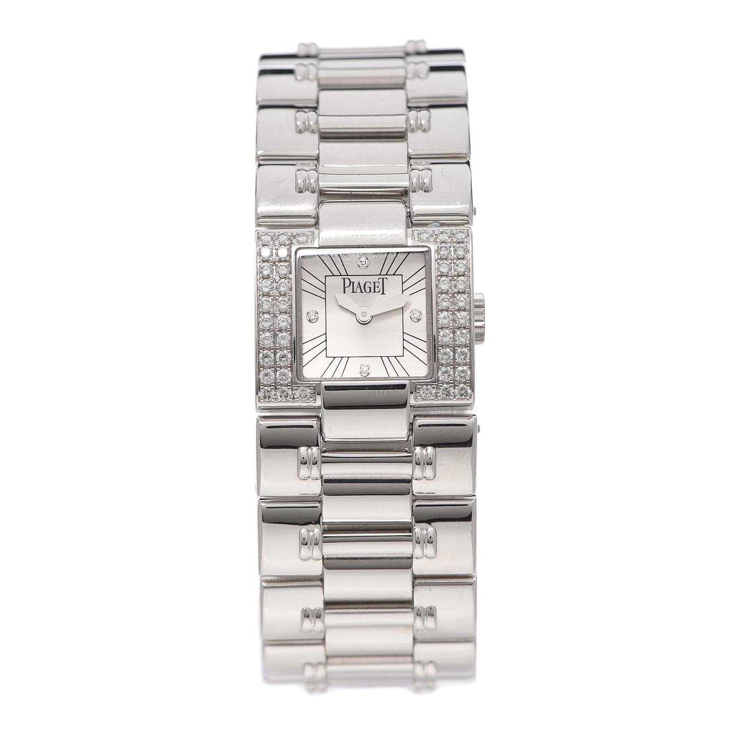 18K White Gold Diamond 21mm Dancer Quartz Watch