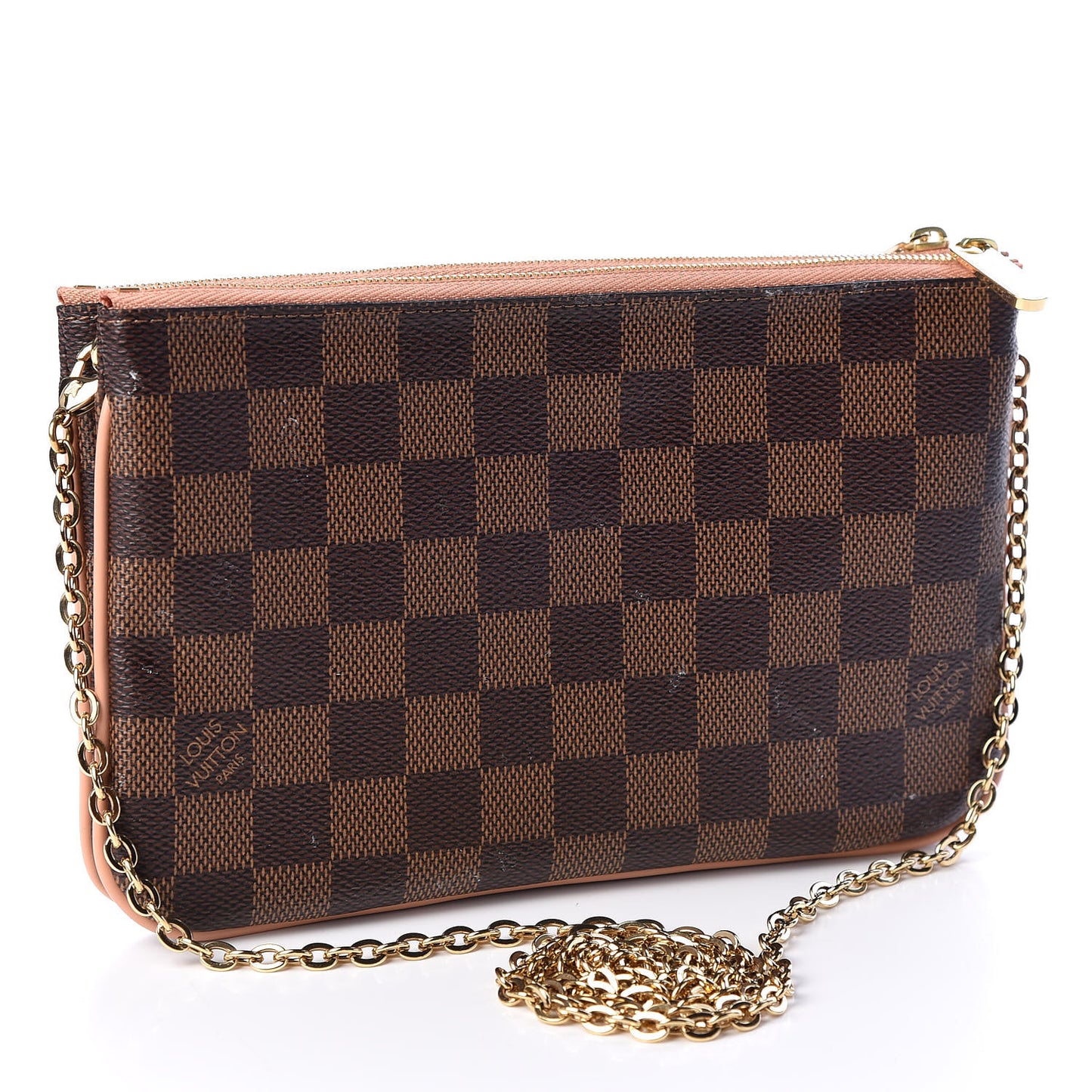 Damier Ebene Double Zip Pochette