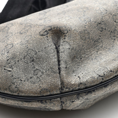 Gucci Lurex Monogram Medium Half Moon Hobo Black 9 of 11