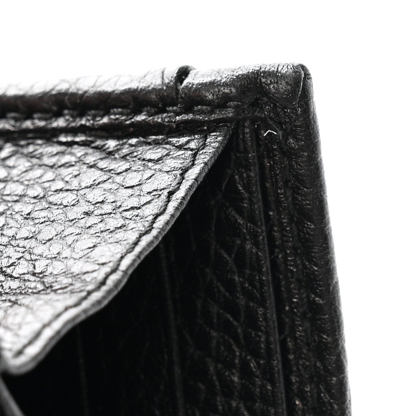 Pebbled Calfskin Large Soho Continental Wallet Black