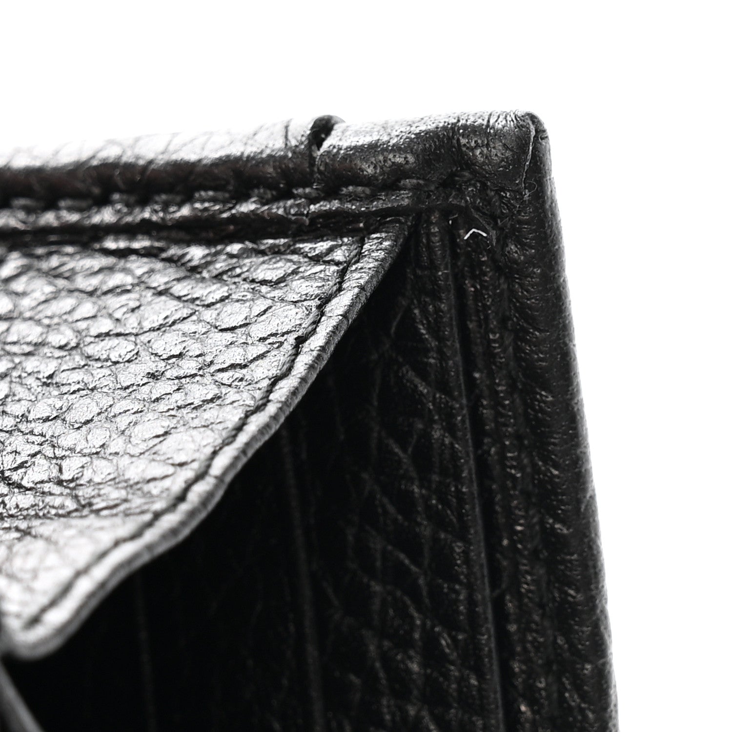 Gucci Pebbled Calfskin Large Soho Continental Wallet Black 9 of 10