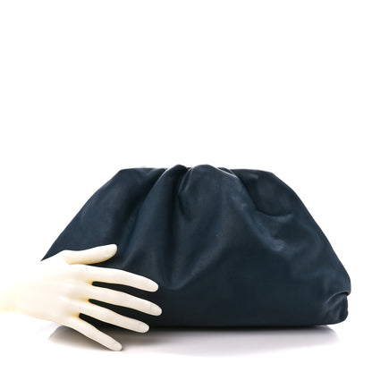 Bottega Veneta Smooth Butter Calf The Pouch Oversized Clutch Deep Blue 2 of 11