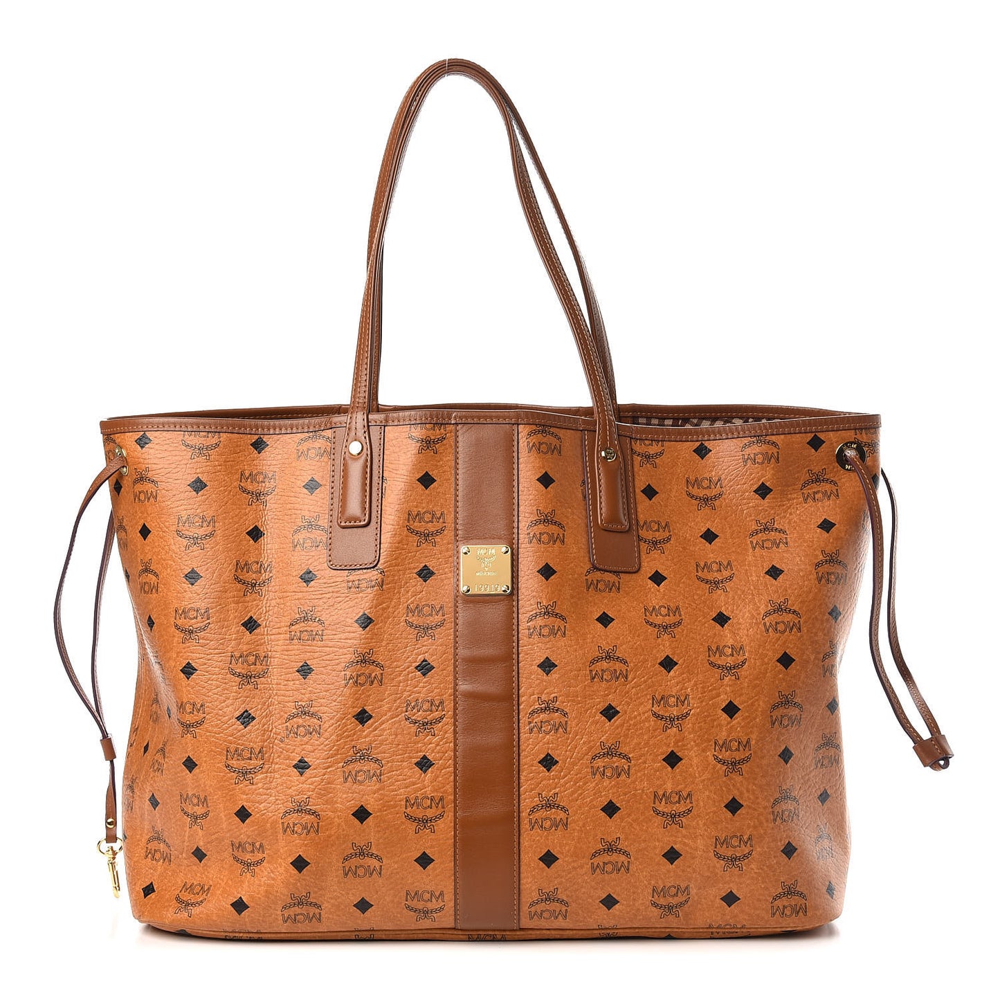 Visetos Large Liz Reversible Shopper Tote Cognac