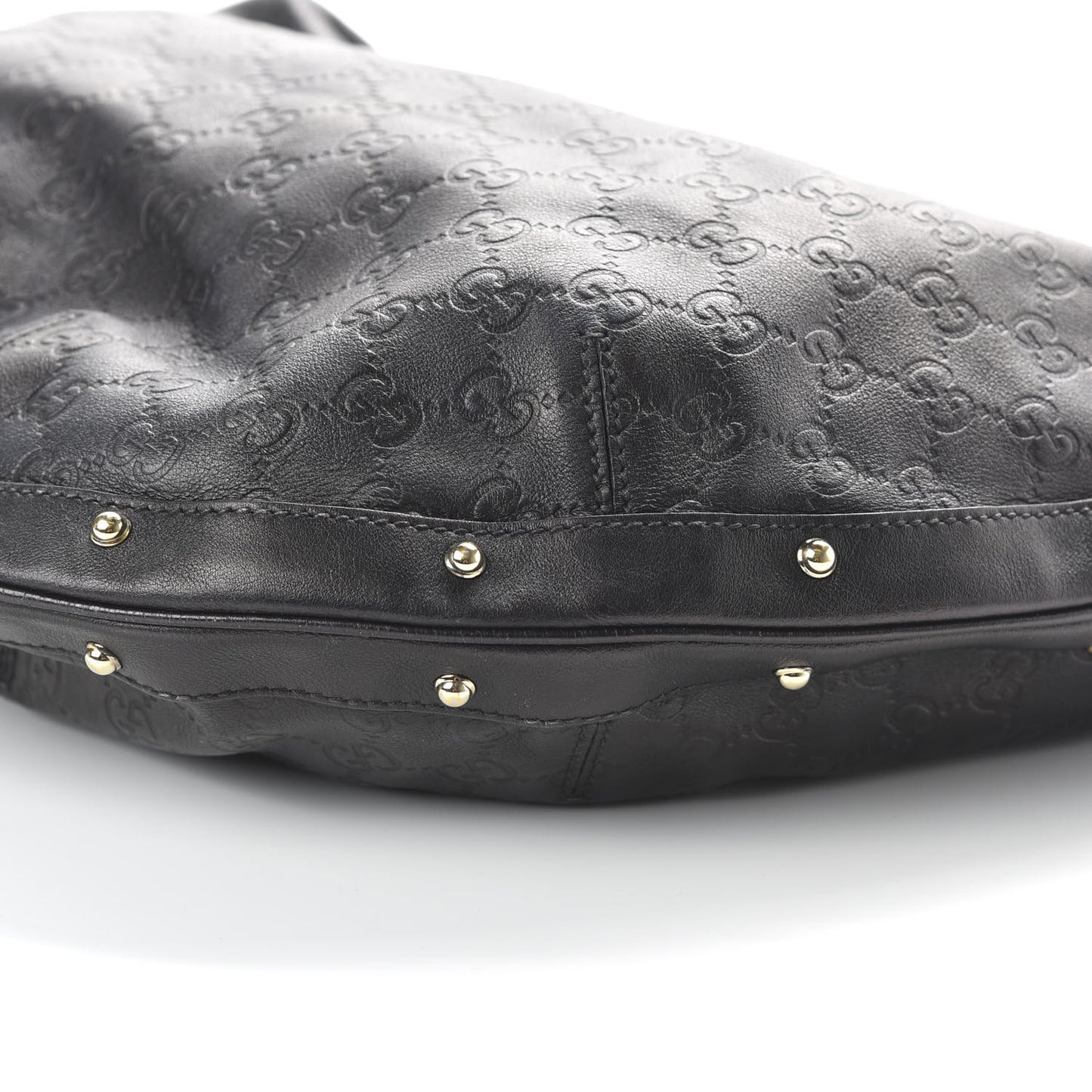 Guccissima Large Biba Hobo Black