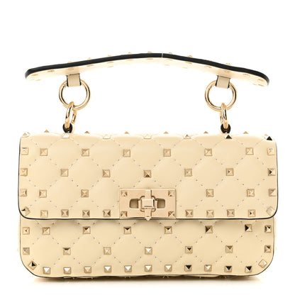Valentino Garavani Nappa Small Rockstud Spike Shoulder Bag Light Ivory 1 of 10