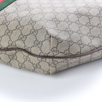 Gucci GG Supreme Monogram Web Ophidia Half Moon Hobo Brown 10 of 10