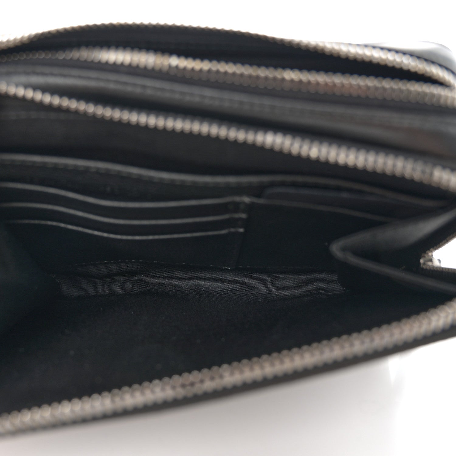 Christian Dior Grained Calfskin CD Icon Zipped Pouch With Strap Black 6 of 11