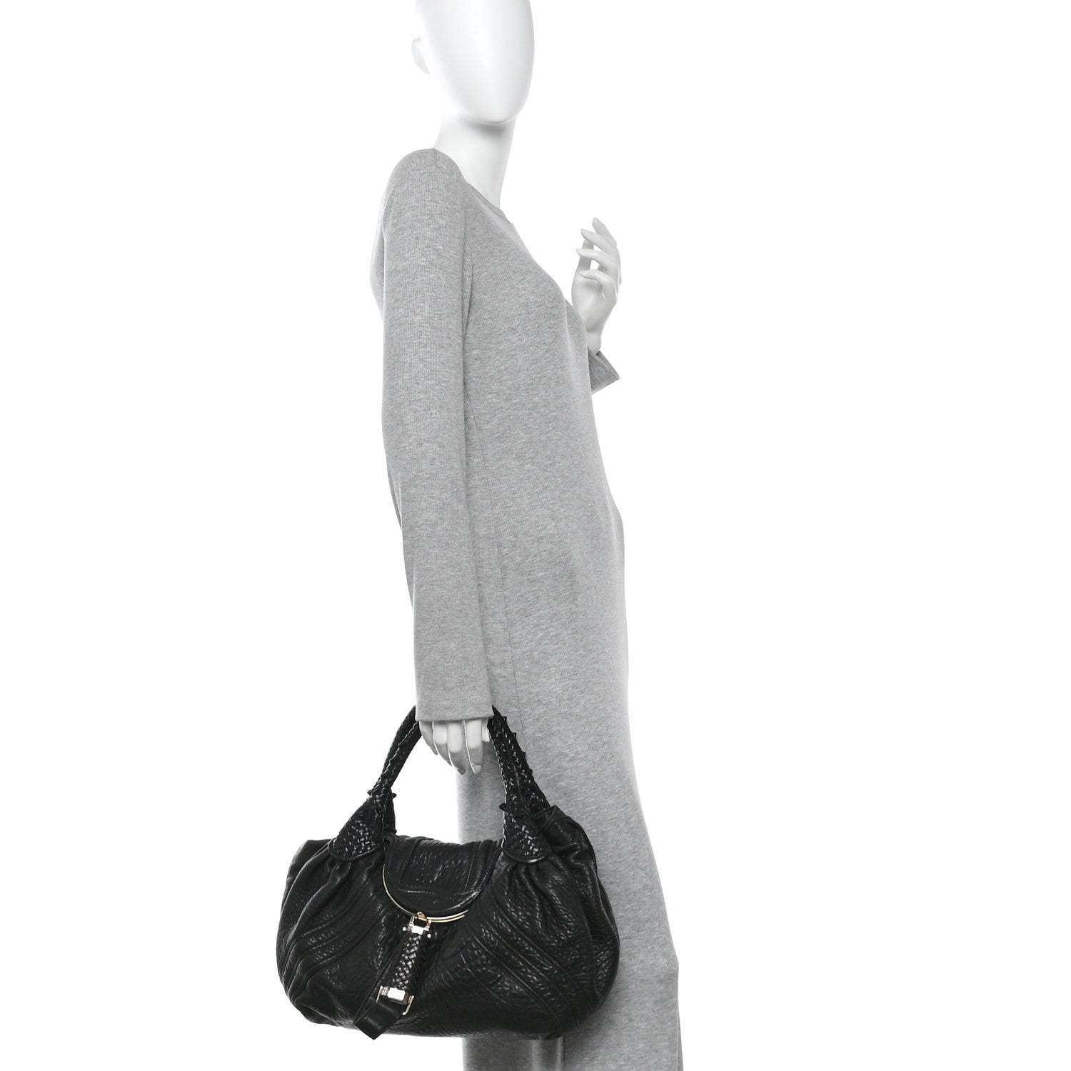 Fendi Nappa Nuvolata Spy Black 2 of 10