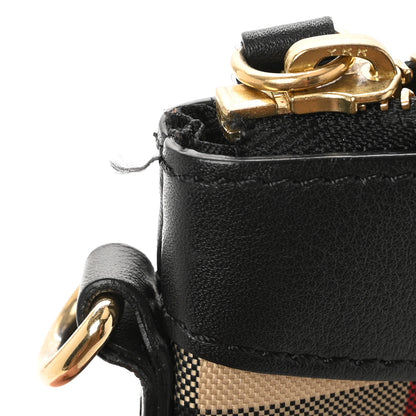 Burberry Horseferry Check Peyton Crossbody Clutch Bag Black 12 of 12
