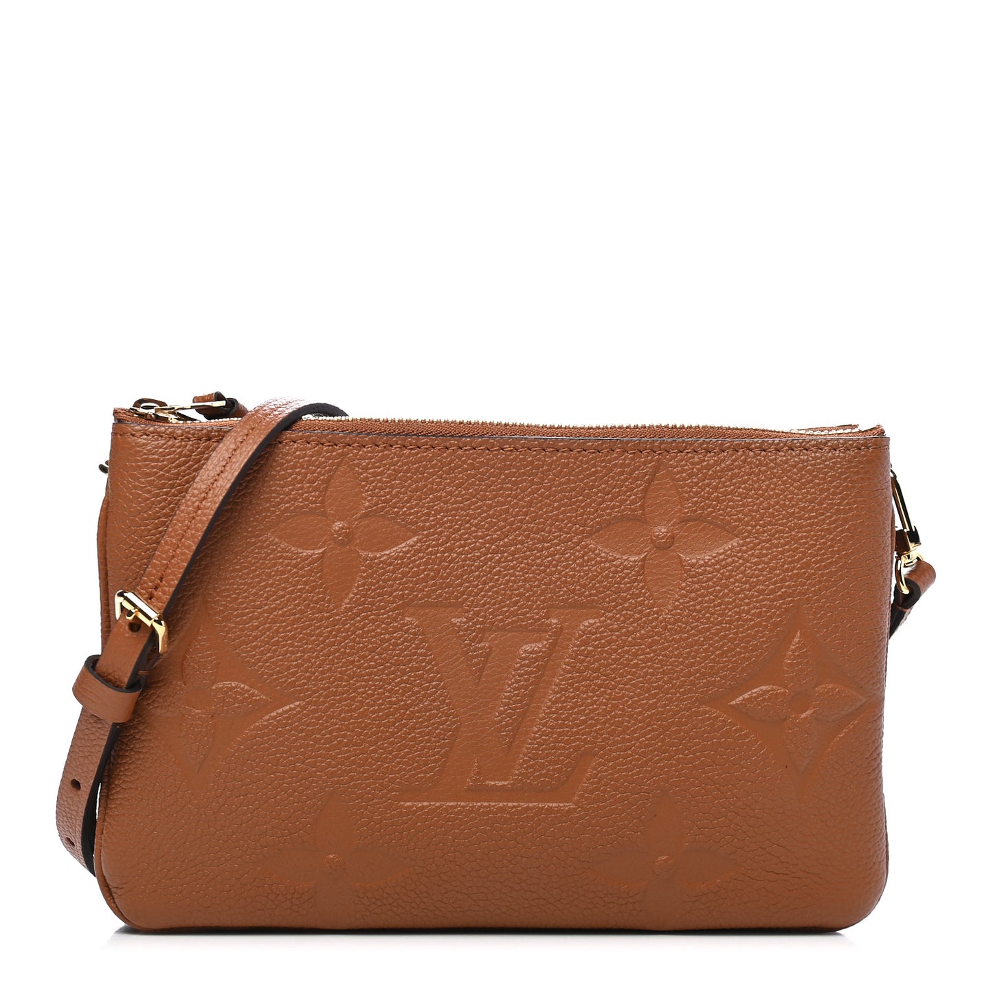 Empreinte Monogram Giant Double Zip Pochette Caramel