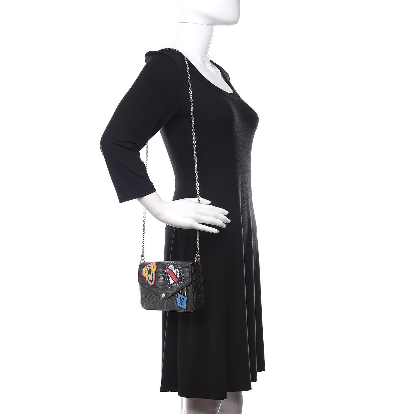 Epi LV Stories Pochette Felicie Black