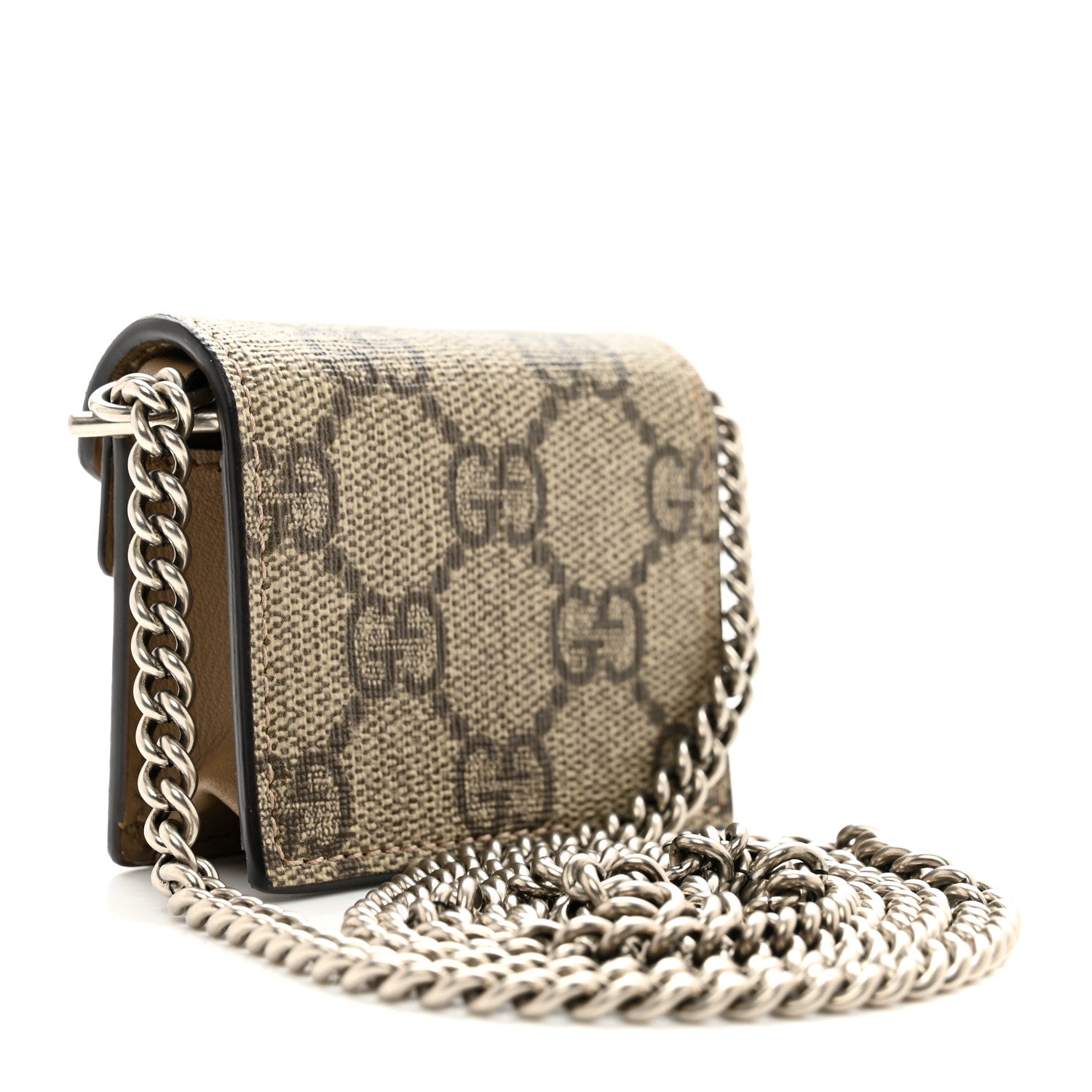 Gucci GG Supremem Monogram Suede Cudu Dionysus AirPods Case Beige Ebony Taupe 3 of 11