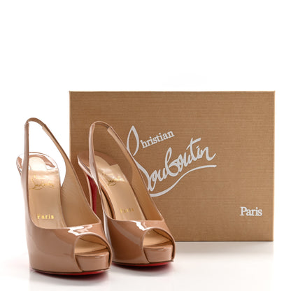Christian Louboutin Patent Private Number 120 Pumps 38.5 Nude 8 of 8