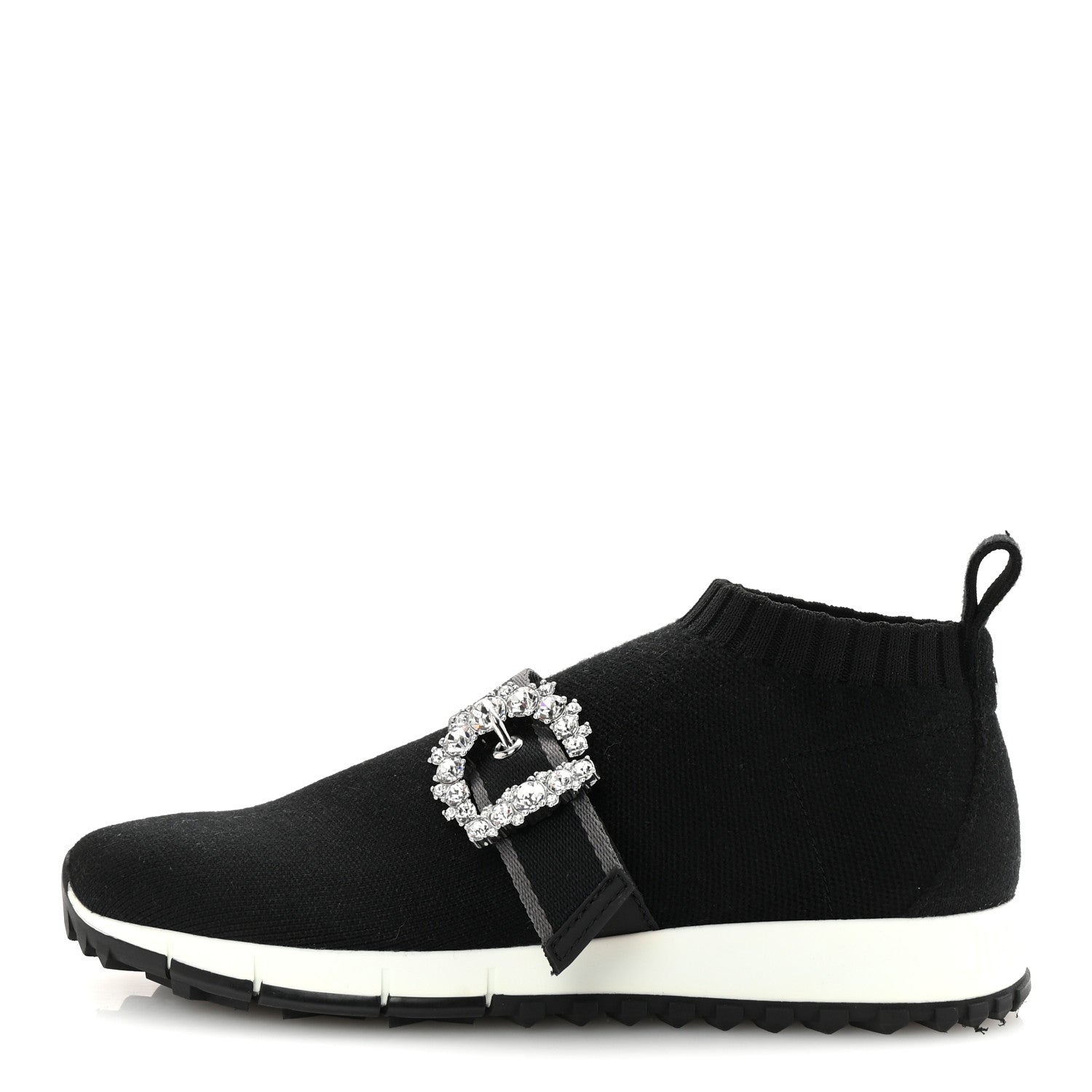 Jimmy Choo Knit Crystal Cheri Oakland Sneaker 37 Black 1 of 10