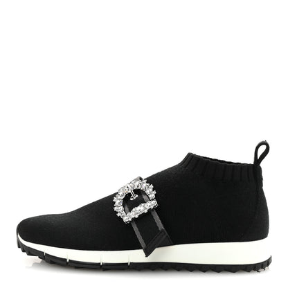 Jimmy Choo Knit Crystal Cheri Oakland Sneaker 37 Black 1 of 10