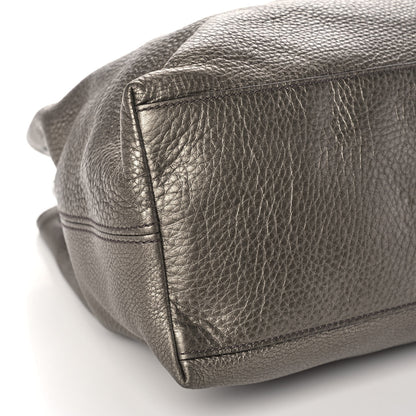 Gucci Metallic Pebbled Calfskin Medium Soho Chain Shoulder Bag Sasso 5 of 11