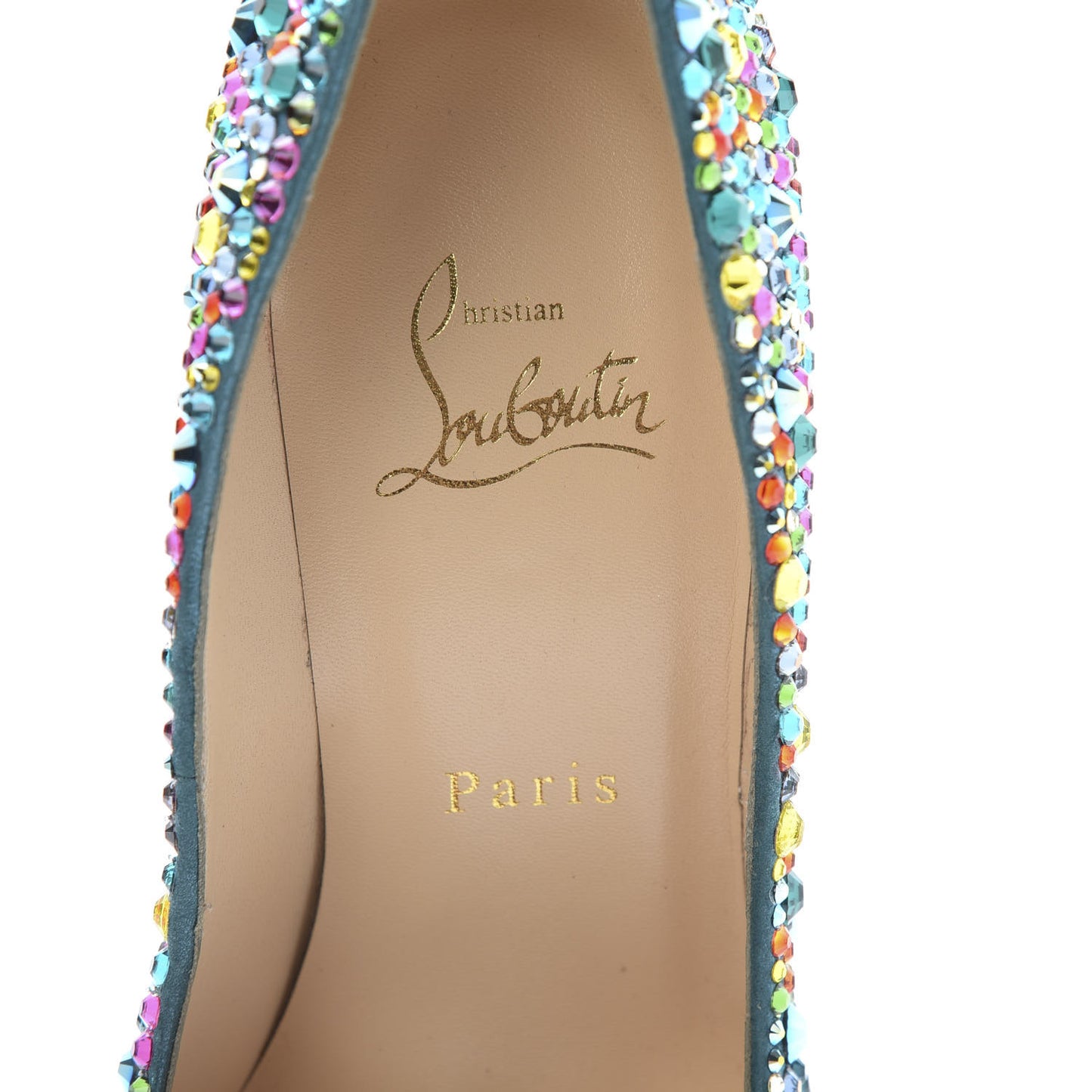 Crystal Suede Burma Daffodile Strass 160 Pumps 38 Multicolor