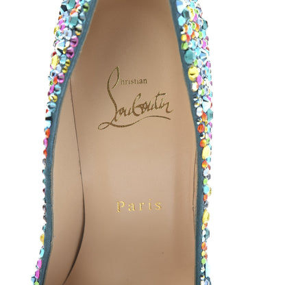 Christian Louboutin Crystal Suede Burma Daffodile Strass 160 Pumps 38 Multicolor 6 of 10