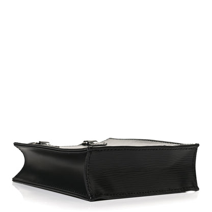 Louis Vuitton Epi Petit Sac Plat Black 5 of 9