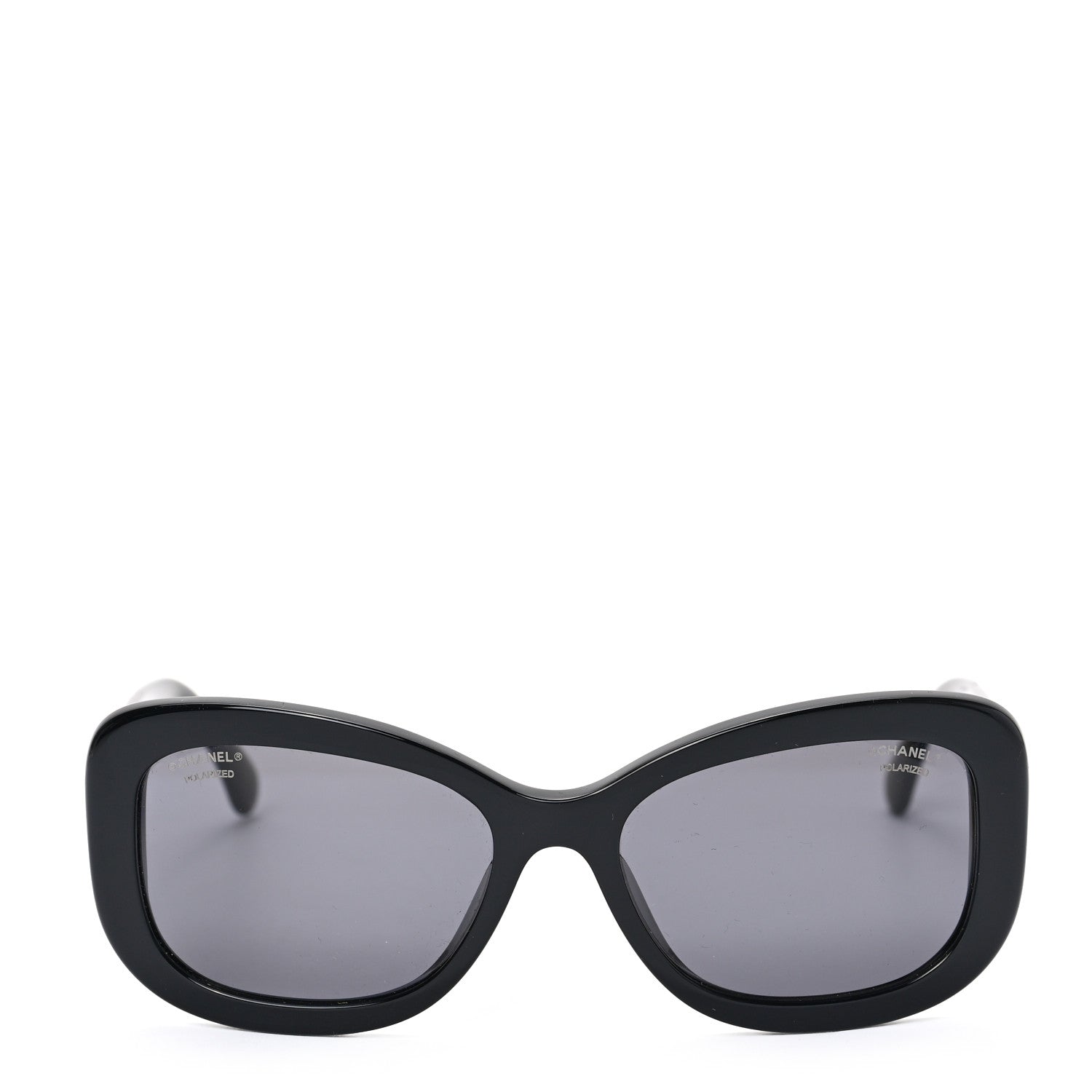 Chanel Acetate Polarized CC Sunglasses 5468B Black 2 of 6