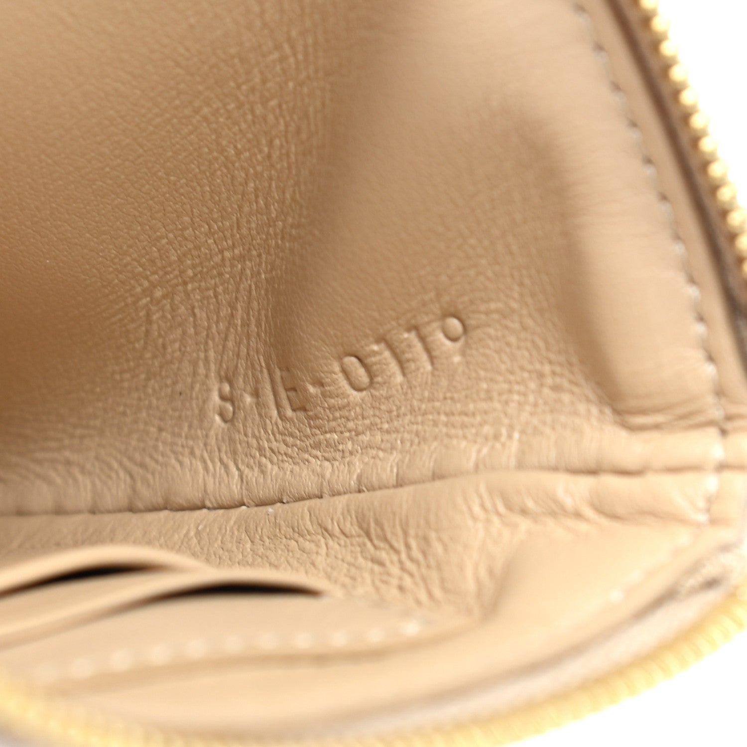 Celine Calfskin Quilted C Charm Coin Card Pouch Nude 7 of 8