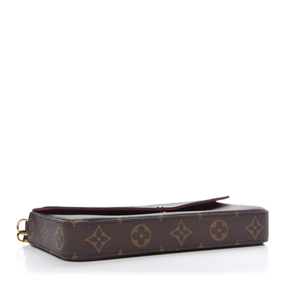Louis Vuitton Monogram Pochette Felicie Chain Wallet Fuchsia 4 of 9